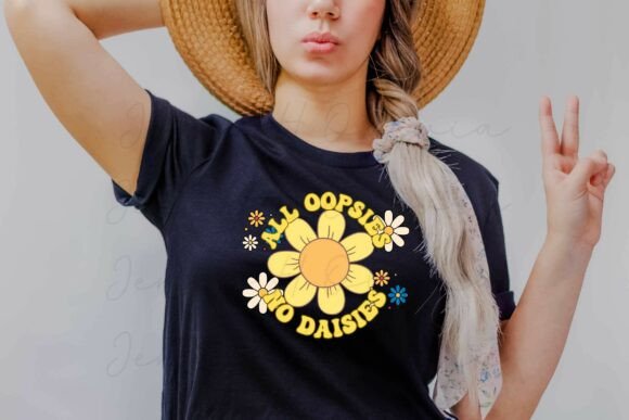 All Oopsies No Daisy: Funny Retro PNG Design