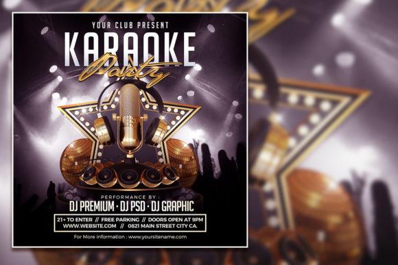 Classic Karaoke Style: Bold Social Media Graphics