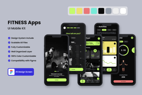 Fitness Application Mobile UI KIT: Streamline Your App Design
