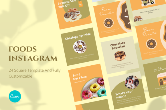 Food Canva Instagram Template for Stunning Social Media