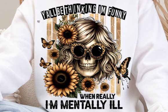 Skeleton Mom PNG: Funny Mental Health Design